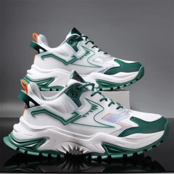 01 Men’s Casual Shoes Fashion Breathable Reflective Chunky Sneakers